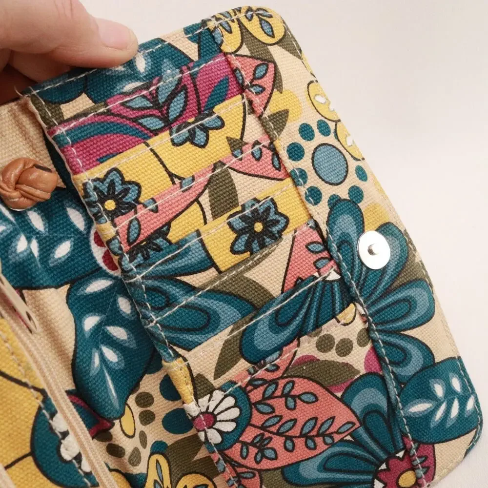 Rosetti Crossbody Handbag Women Multicolor Teal Brown Floral Lined Purse Bag
